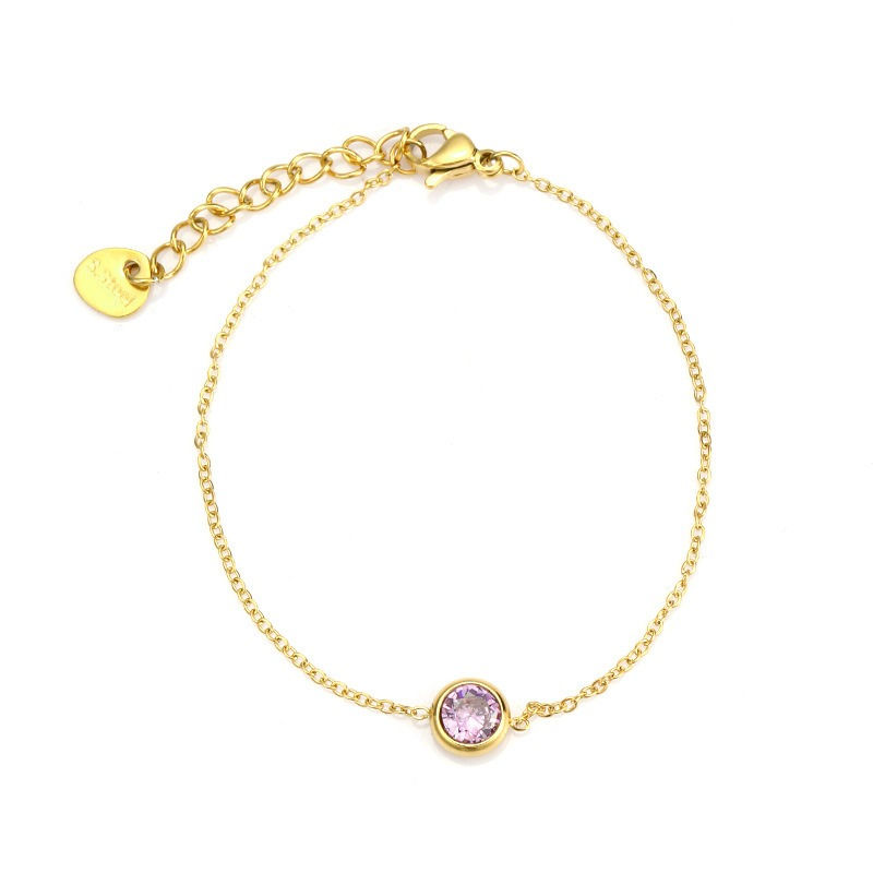 Thumbnail: 18K Gold Seven-Color Zircon Bracelet