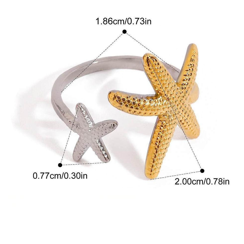 Thumbnail: Starfish Shell Titanium Steel Ring