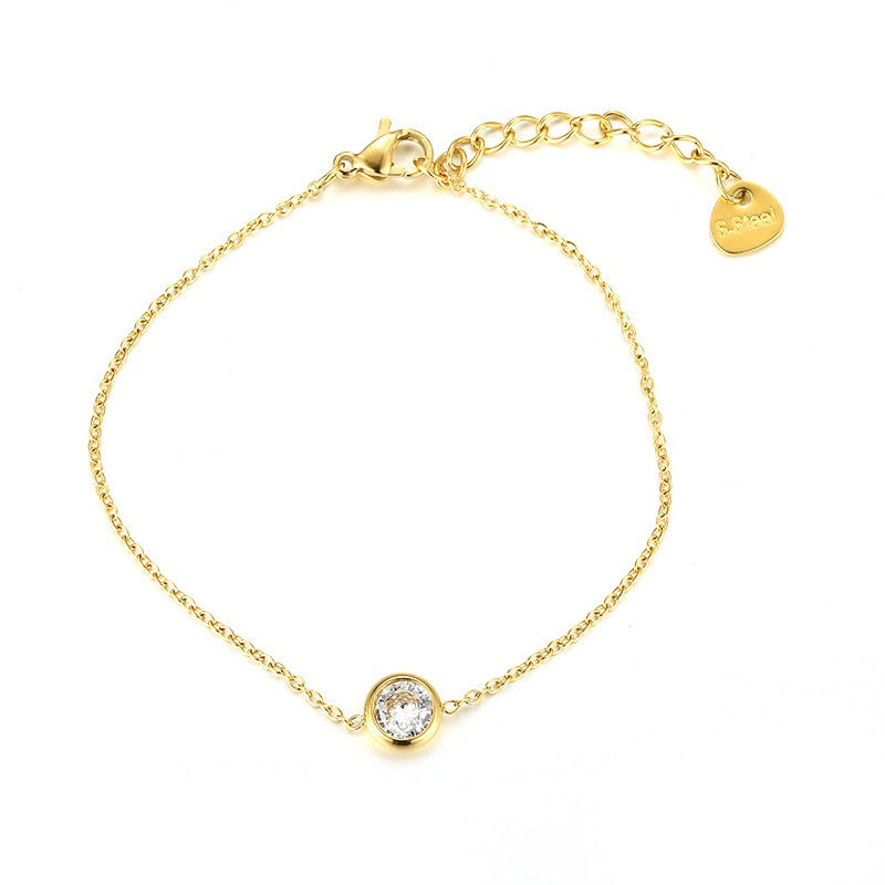 Thumbnail: 18K Gold Seven-Color Zircon Bracelet