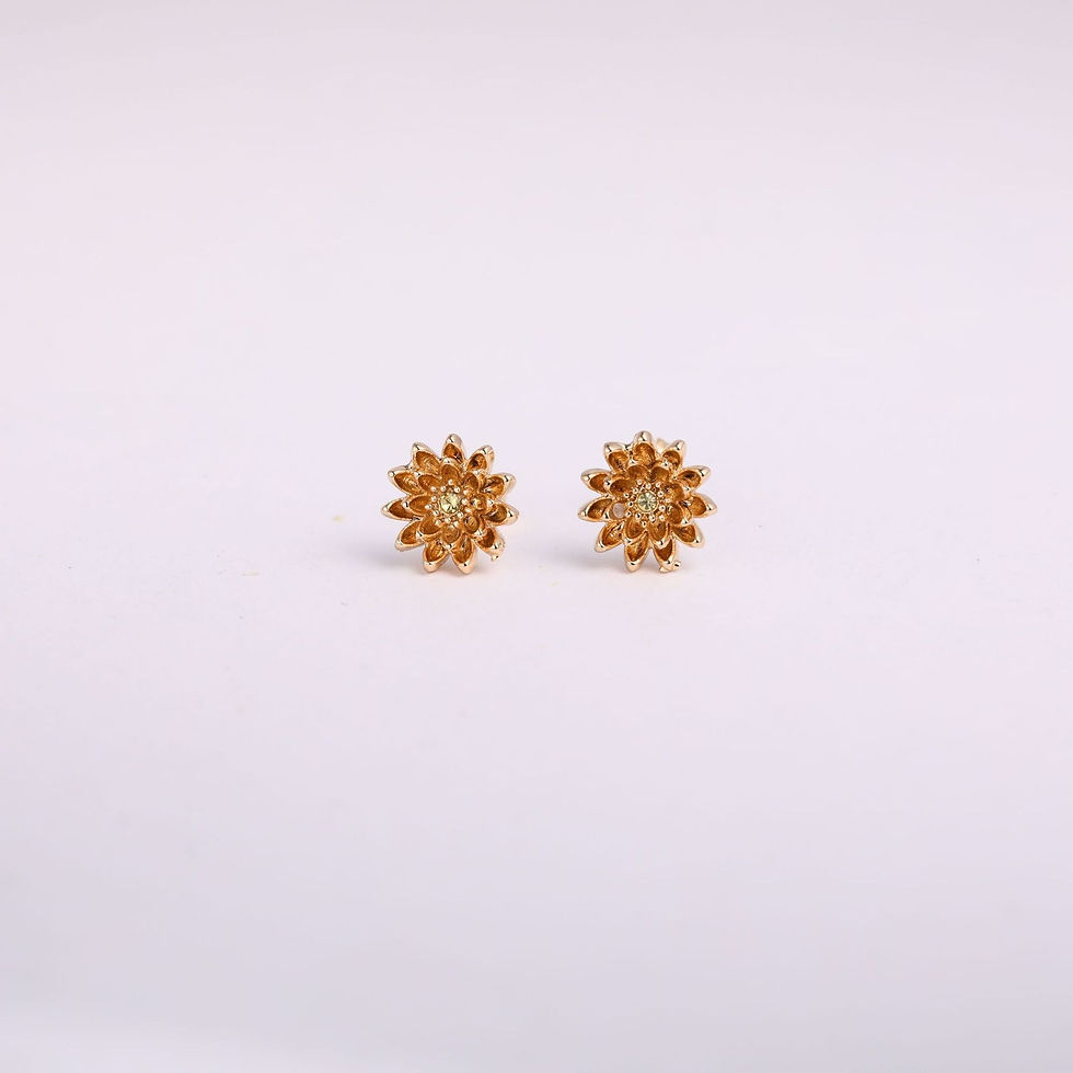 Thumbnail: Birthstone bracelet with flower charm and cubic zirconia pendant