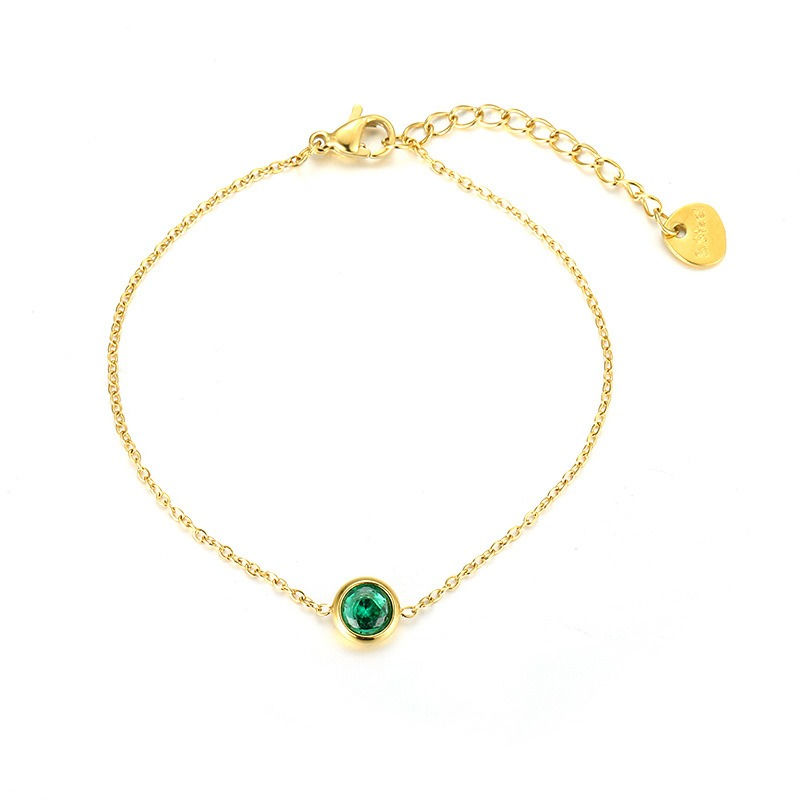 Thumbnail: 18K Gold Seven-Color Zircon Bracelet