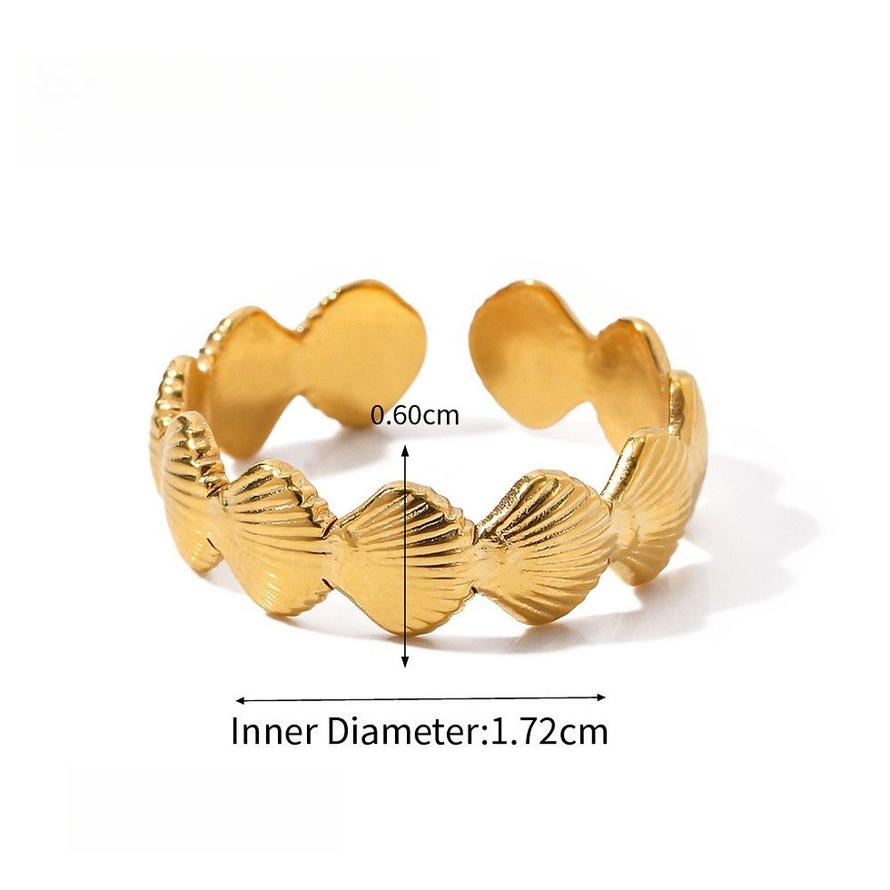 Thumbnail: Starfish Shell Titanium Steel Ring