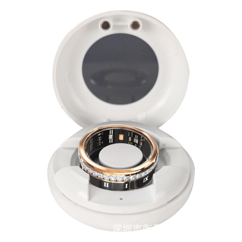 Thumbnail: V2 Diamond-Encrusted Smart Ring (Titanium Steel)
