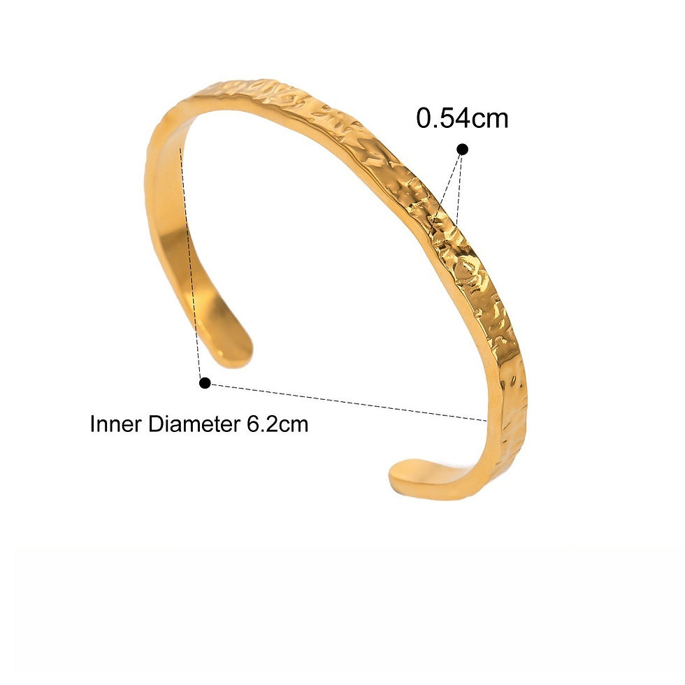Thumbnail: 18K gold-plated, lightweight, and luxurious titanium steel bracelet.