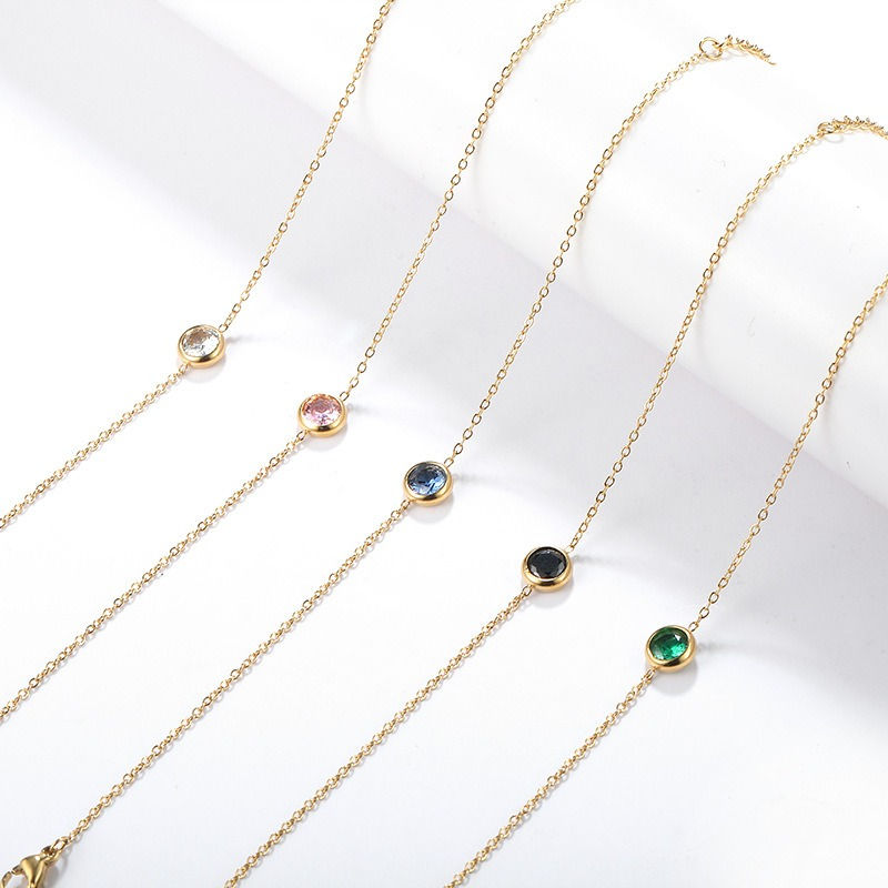 Thumbnail: 18K Gold Seven-Color Zircon Bracelet