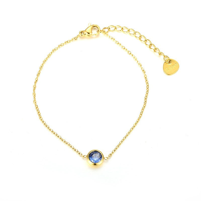 Thumbnail: 18K Gold Seven-Color Zircon Bracelet