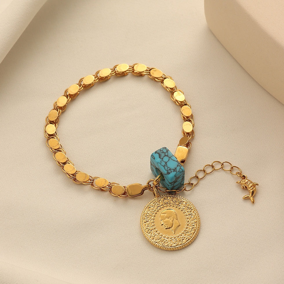 Thumbnail: Bohemian Evil Eye Coin Bracelet