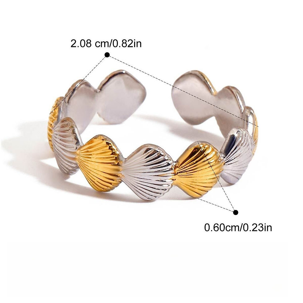 Thumbnail: Starfish Shell Titanium Steel Ring