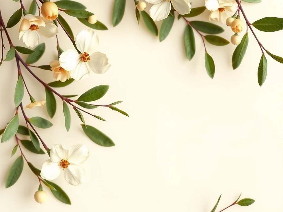 a background picture that reflects flourishing without human in it preferably ivory, olive
