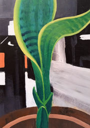 Green Plant Growing on Dead Painting's Grave