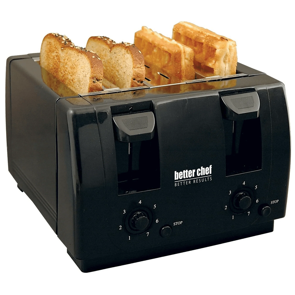 Thumbnail: Better Chef Wide Slot 4-Slice Dual Control Toaster 
