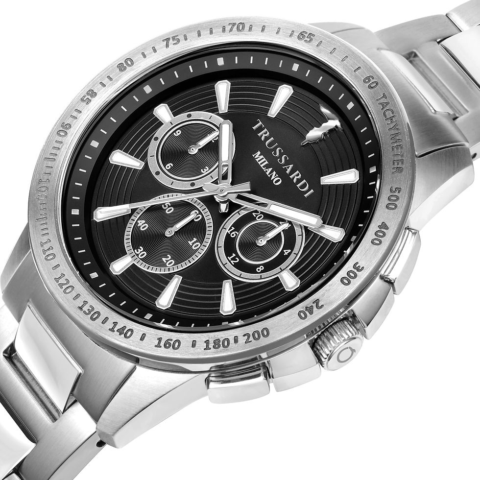 Thumbnail: T-HAWK 44MM MULT BLACK DIAL BR SS