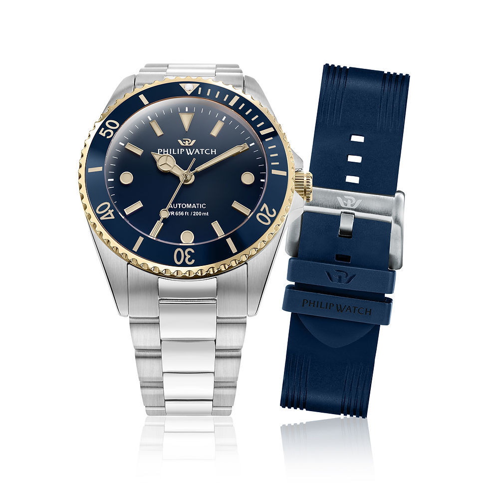 Thumbnail: CARIBE DIVING 42MM AUTO BLUE DIA BR SS+S