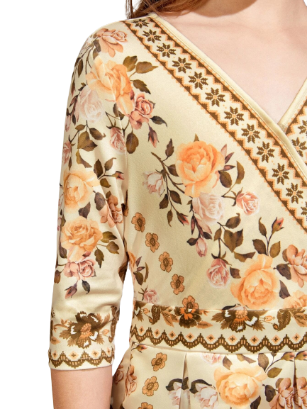 Thumbnail: Floral golden dress