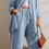 Thumbnail: Blue oversize blouse & pants