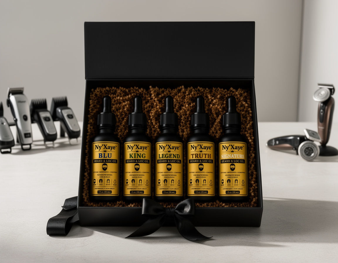 Ny'Xaye Beard & Loc's Oil Gift Box 