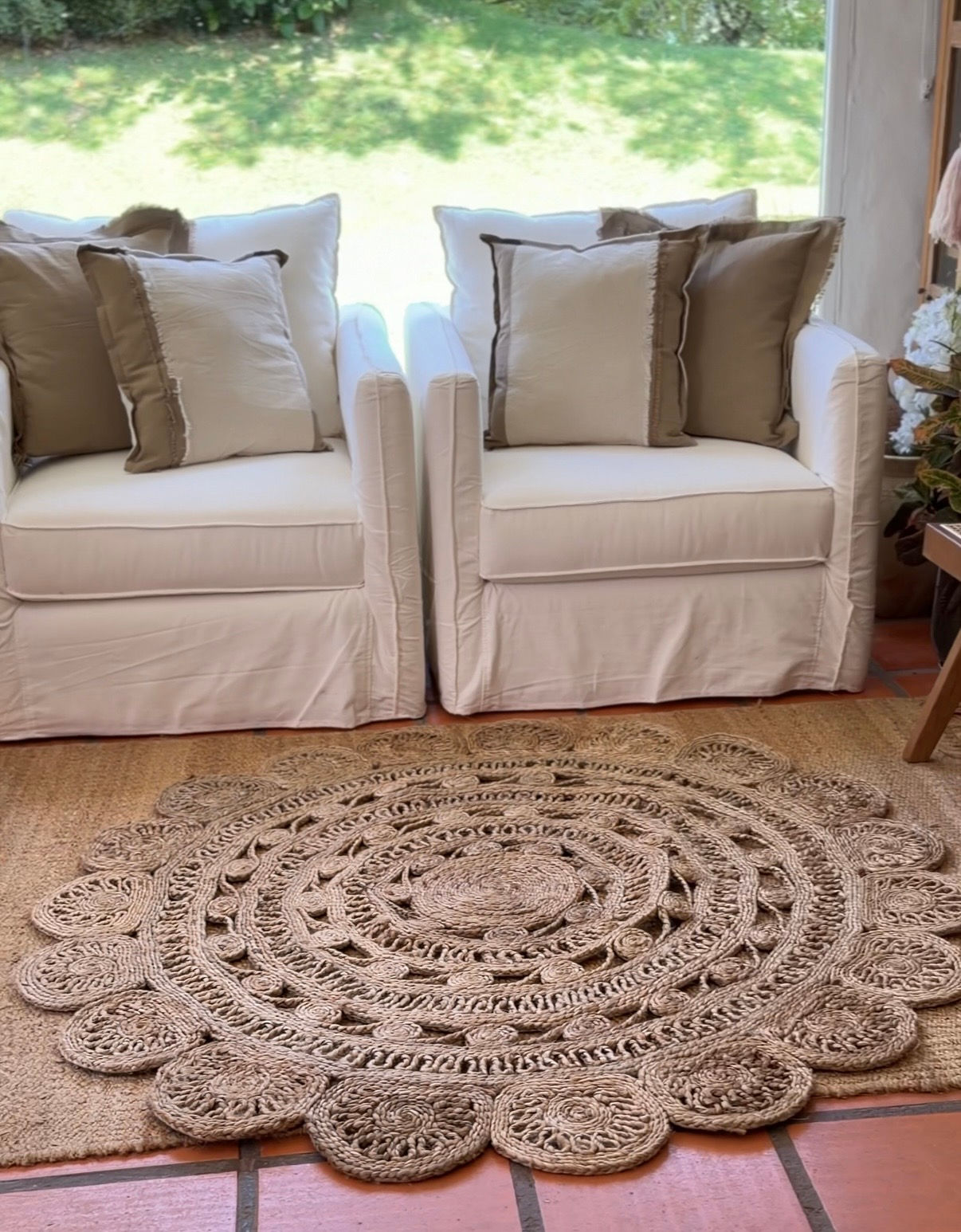 ALFOMBRA REDONDA CALADA