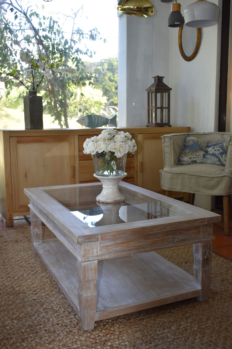 Miniatura: Mesa de Living Angeles con vidrio