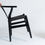 Miniatura: Silla Wishbone negra