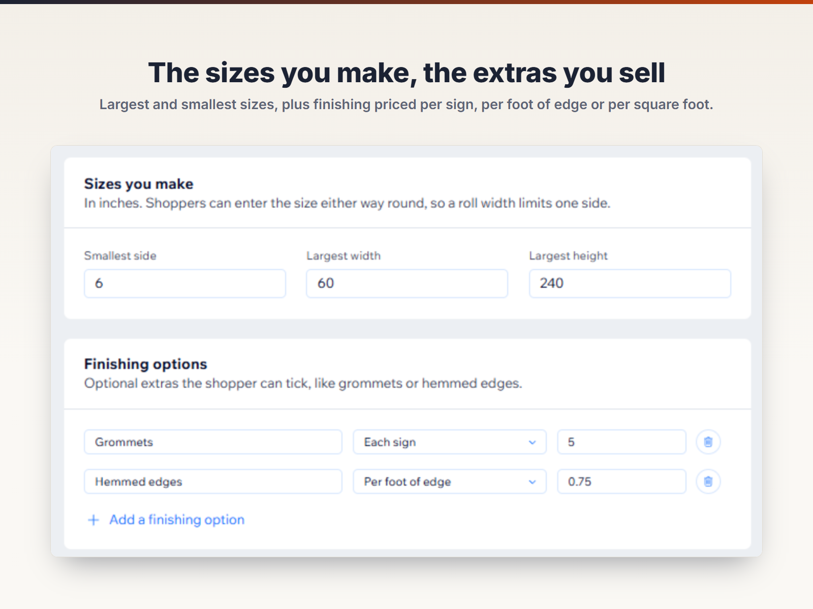 Sign Price Calculator screenshot 4