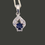Thumbnail: Sterling Silver Sapphire & CZ pendant