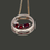 Thumbnail: Sterling Silver Garnet & CZ pendant