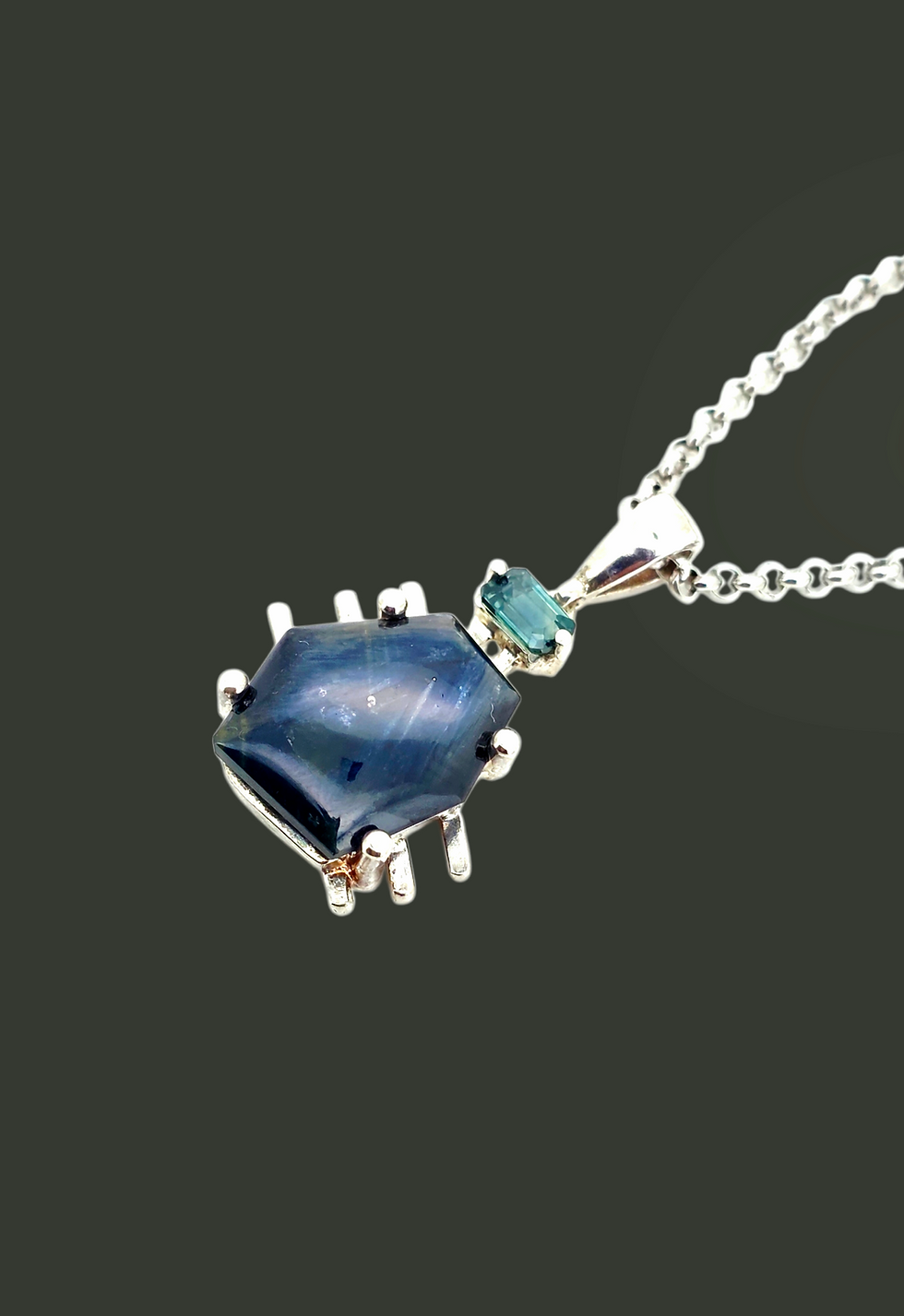 Thumbnail: Sapphire Sterling Silver Pendant