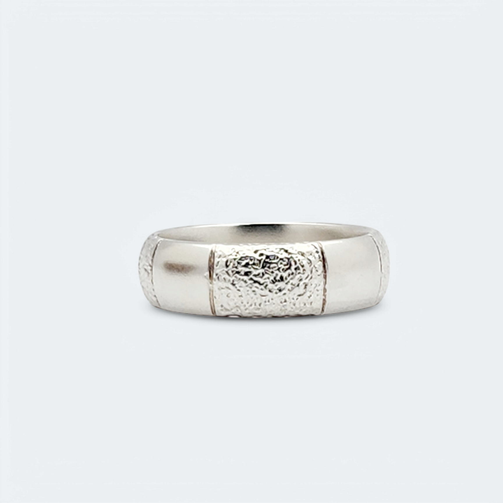 Textured Sterling Silver Wedding Band