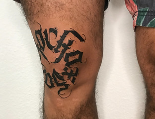 lettering tattoo, darklettering