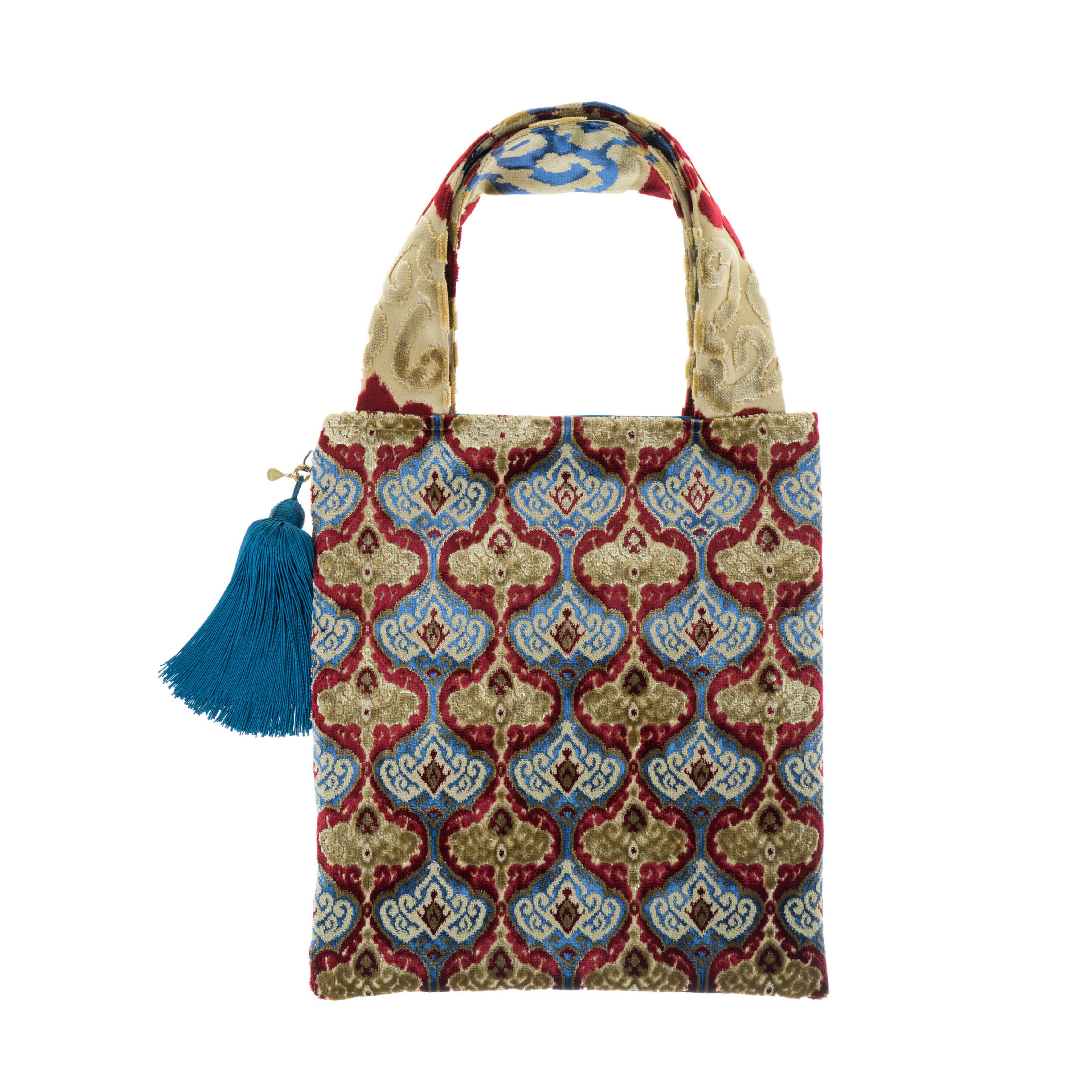 トート・レクタングル〈オットマン/ターコイズ〉