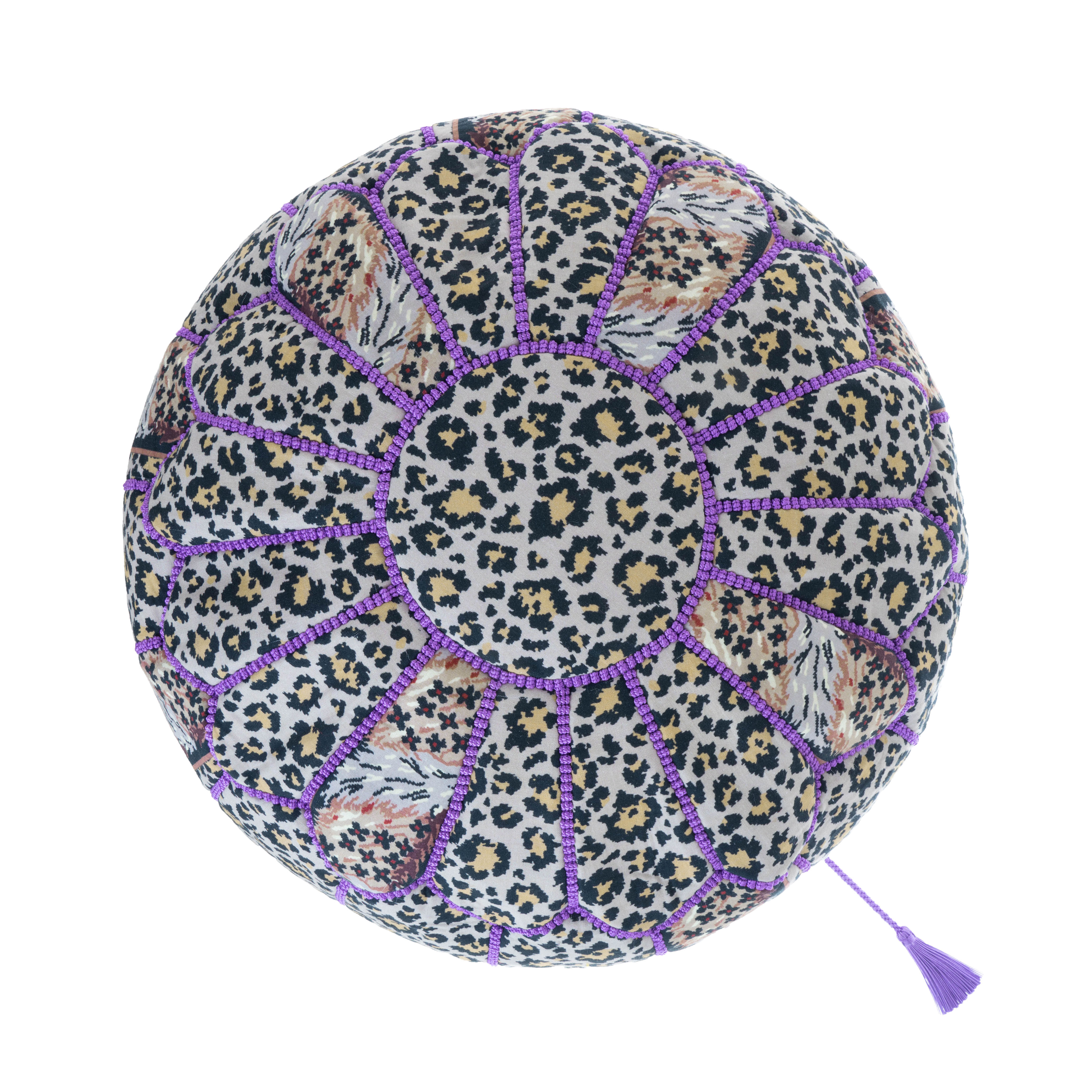 〔laRihla〕フランス製コットン・テキスタイルのプフ〈ナポレオンの絨毯〉