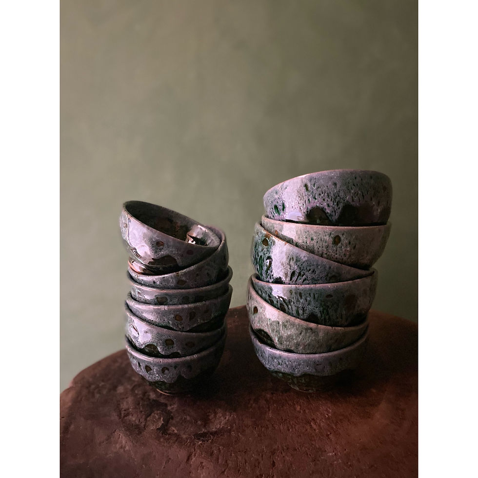 섬네일: 〔Sélection Souk〕ウリカ谷の焼き物/スウプ茶碗 3サイズ（dans la forêt）✴︎