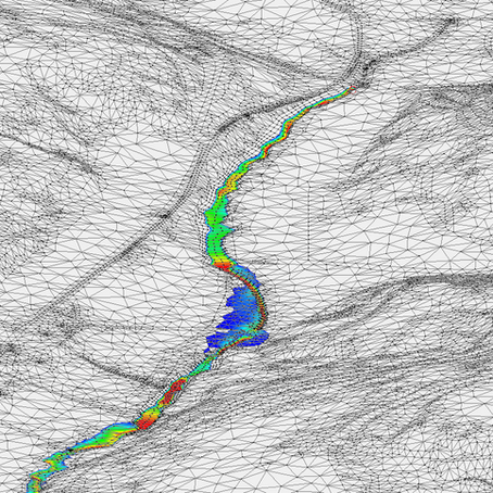 2d‑hydraulische Abflussuntersuchung