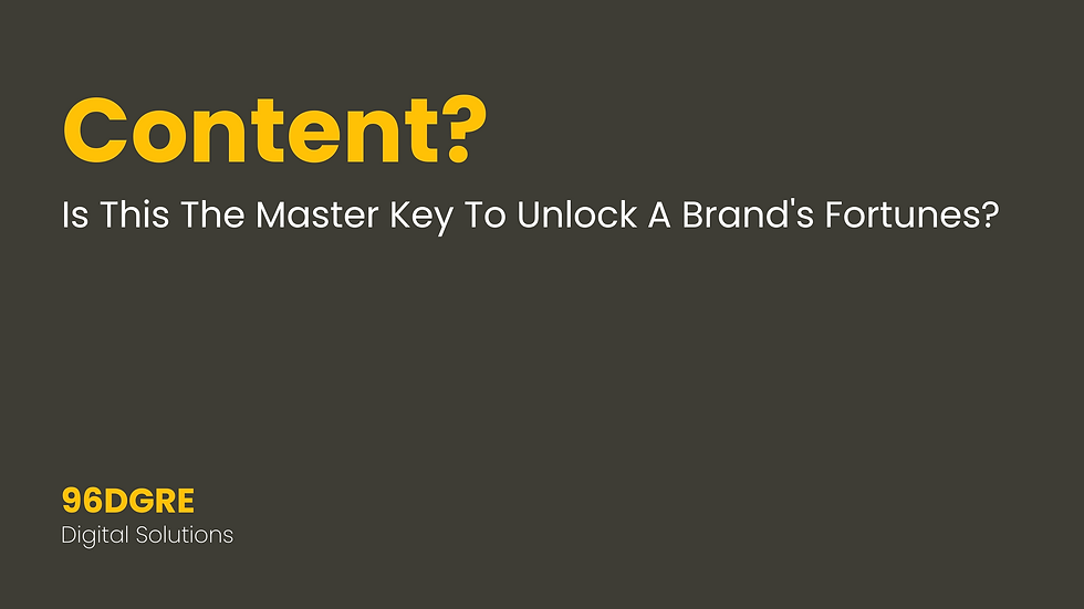 Content: The Master Key Unlocking Your Brand's Fortunes