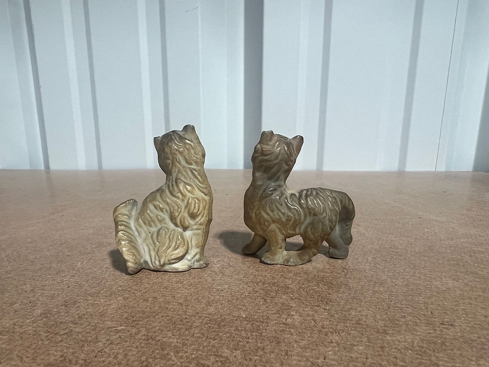Thumbnail: Set of 3 Brown cats from Japan- Ceramic