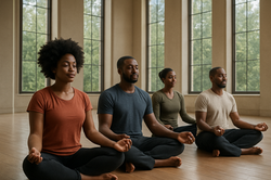 black people meditating ai pic