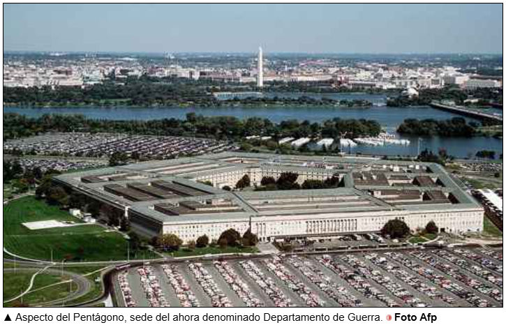 Pentágono sede del Departamento de Guerra