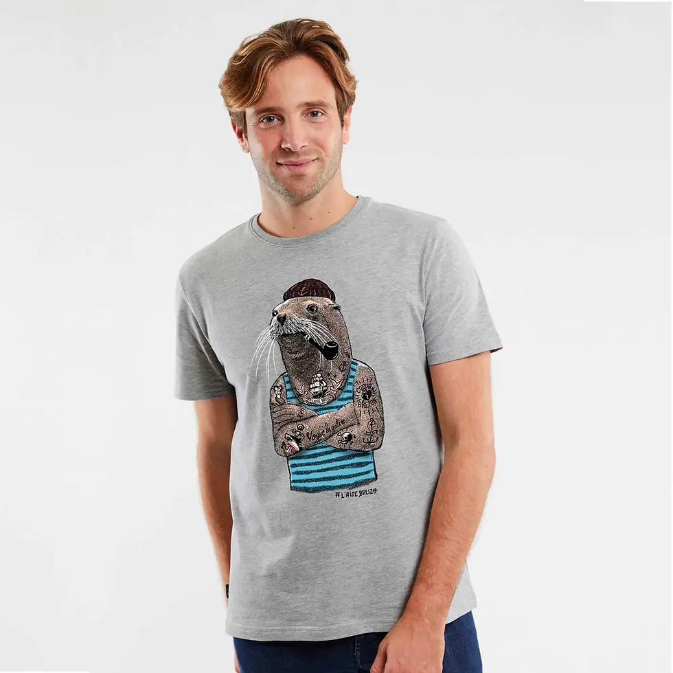 13 - T-SHIRT A L'AISE BREIZH GRIS PHOQUE MODE BRETONNE GRIS CLAIR MANNEQUIN.webp