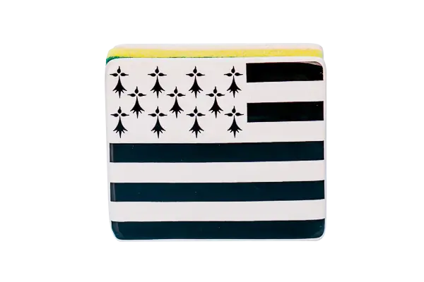 PORTE ÉPONGE DRAPEAU BRETON NOIR BLANC GWENN HA DU VAISELLE VITRÉ BRETAGNE 35.webp