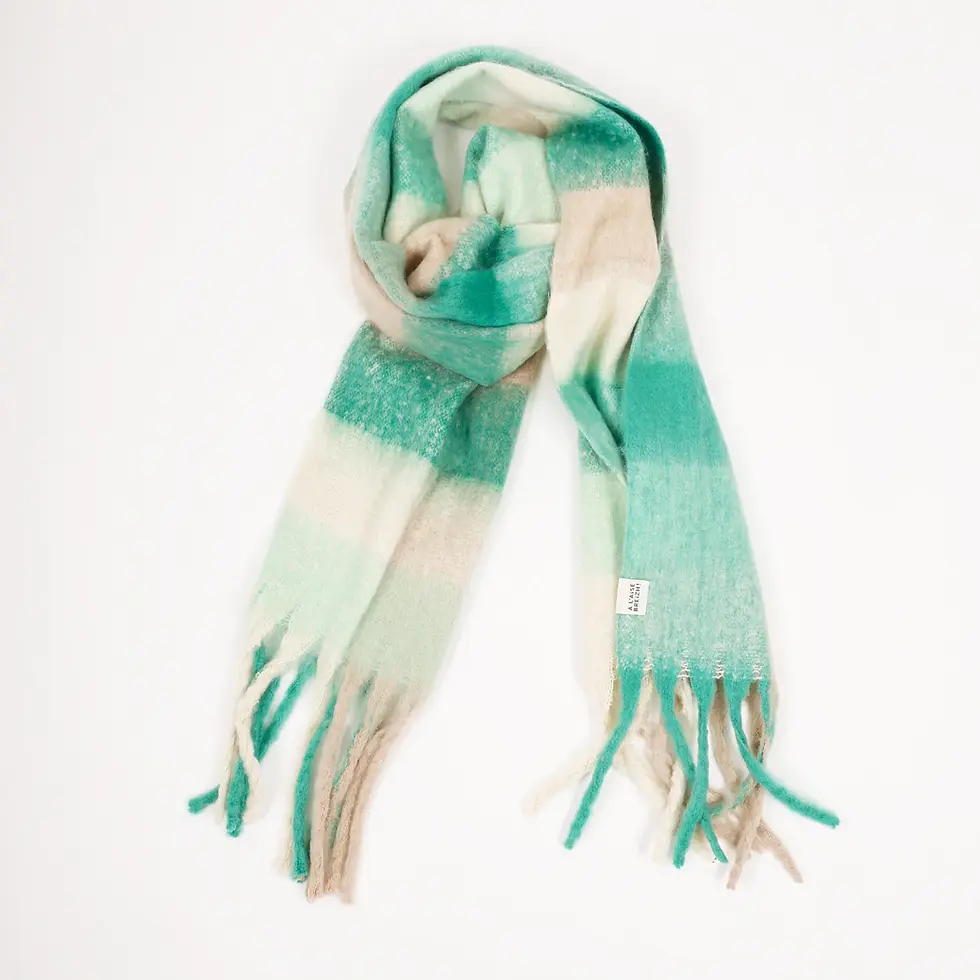 7 - ÉCHARPE MULTICOLORE VERT CLAIR A L'AISE BREIZH TENDANCE CONFORT 2025 2026.webp