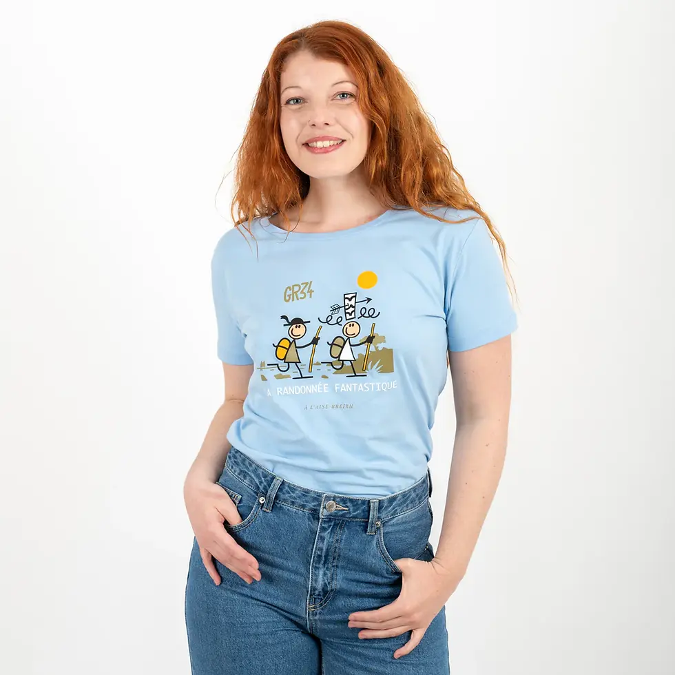 5 - T-SHIRT FEMME GR34 BLEU CLAIR TENDANCE RANDONNÉE FANTASTIQUE A L'AISE BREIZH.webp