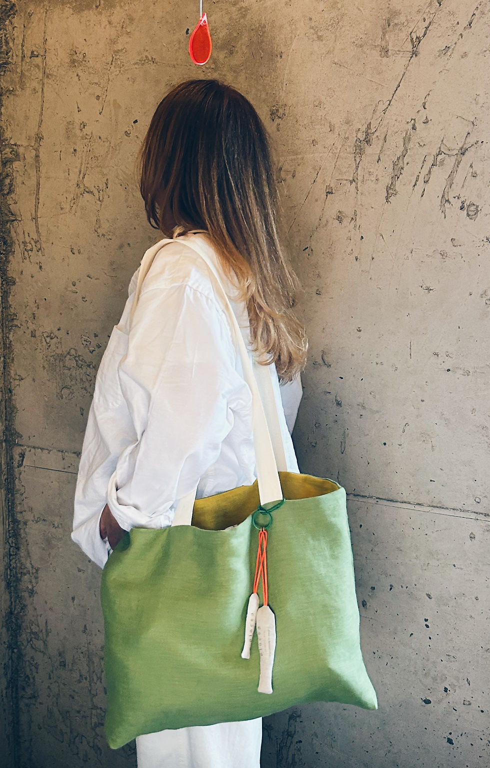 Thumbnail: Reversible 2in1 Irish LinenTote.