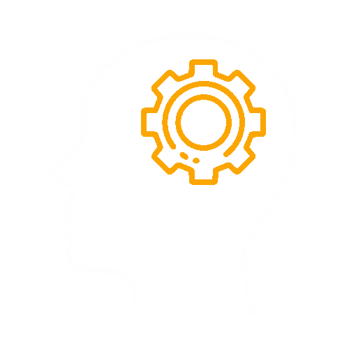 Gears graphic symbolizing foundational brand strategy and custom marketing plan development.
