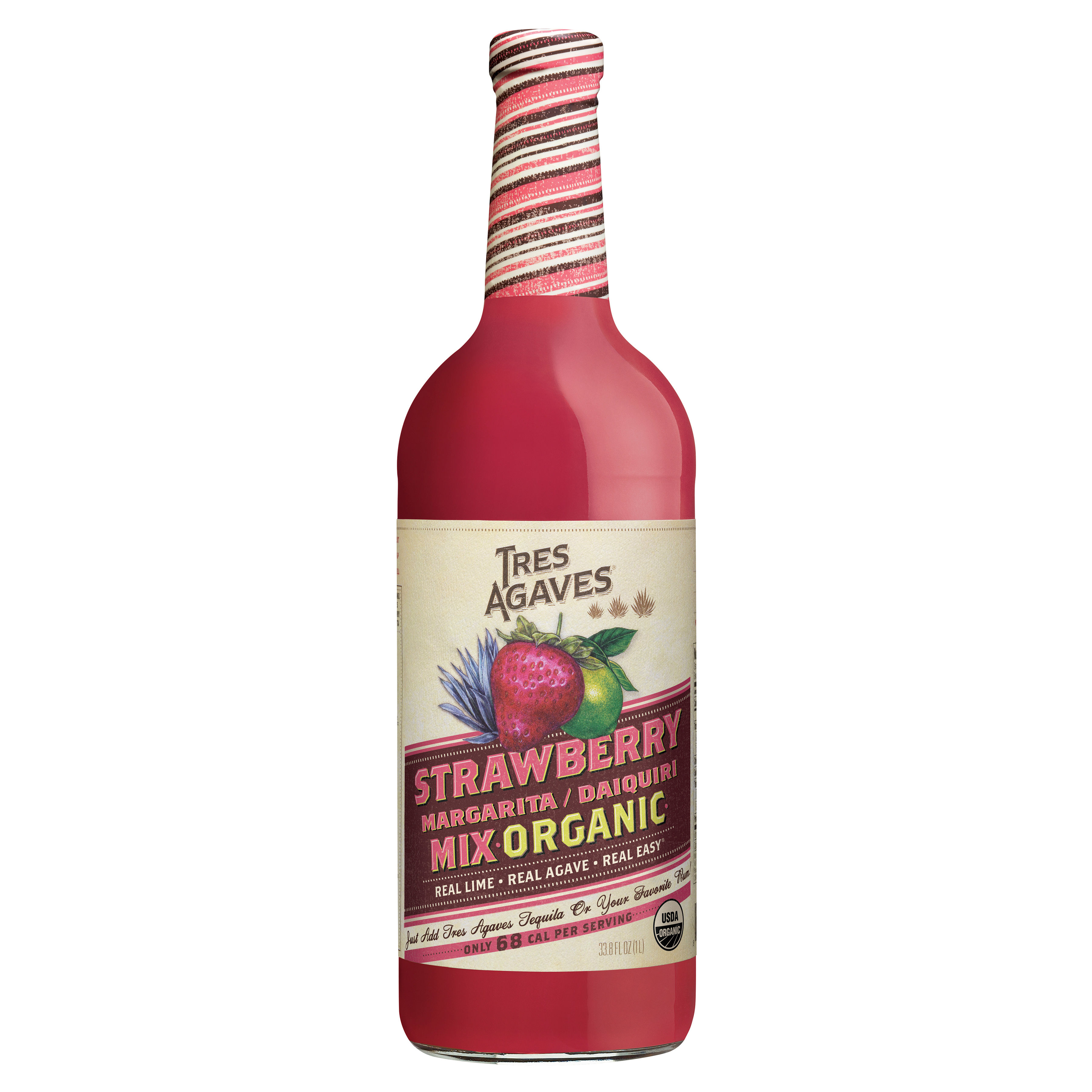 Tres Agaves Organic Strawberry Daiquiri and Margarita Mix 1L Bottle