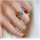 Thumbnail: Women's Simple Square Blue Zircon Ring