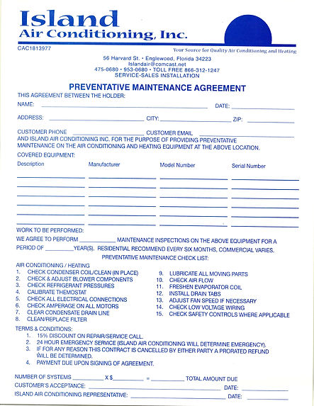 yearly Maintenance Agreement