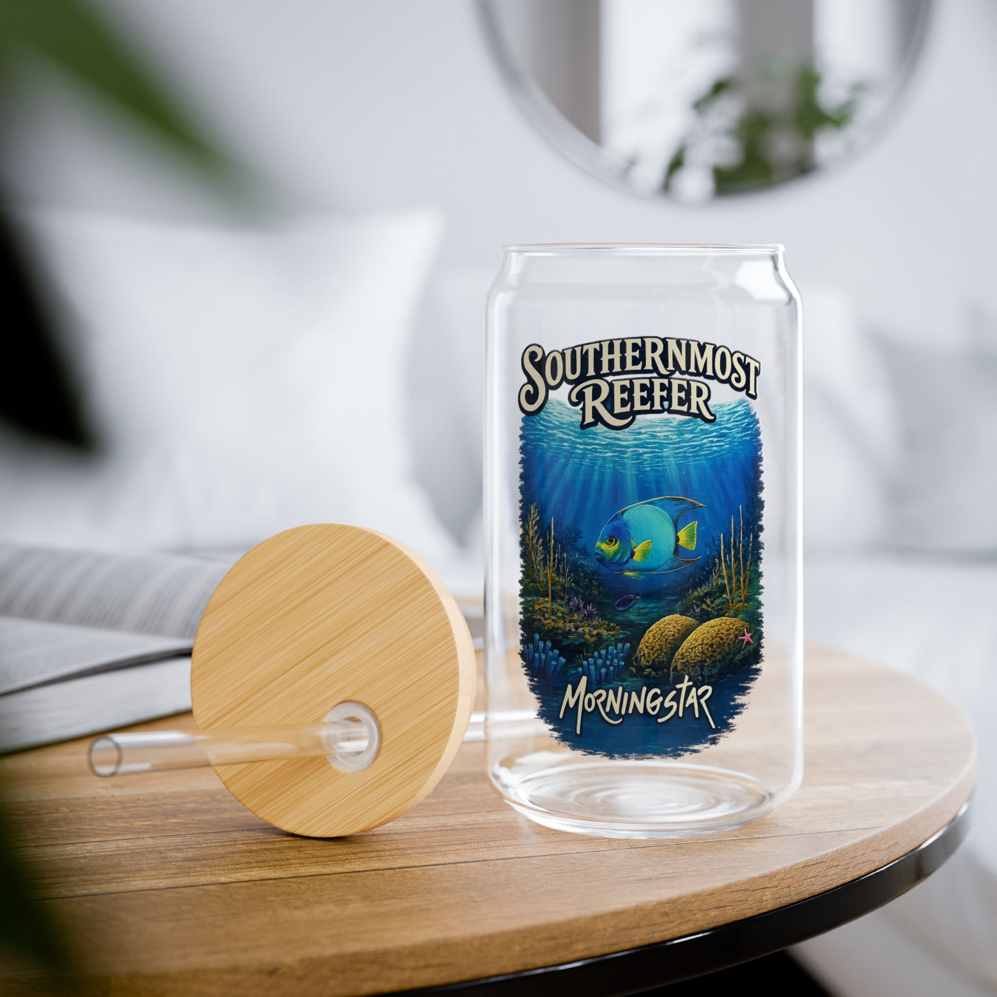 Southernmost Reefer Florida Keys 16oz Sipper Glass