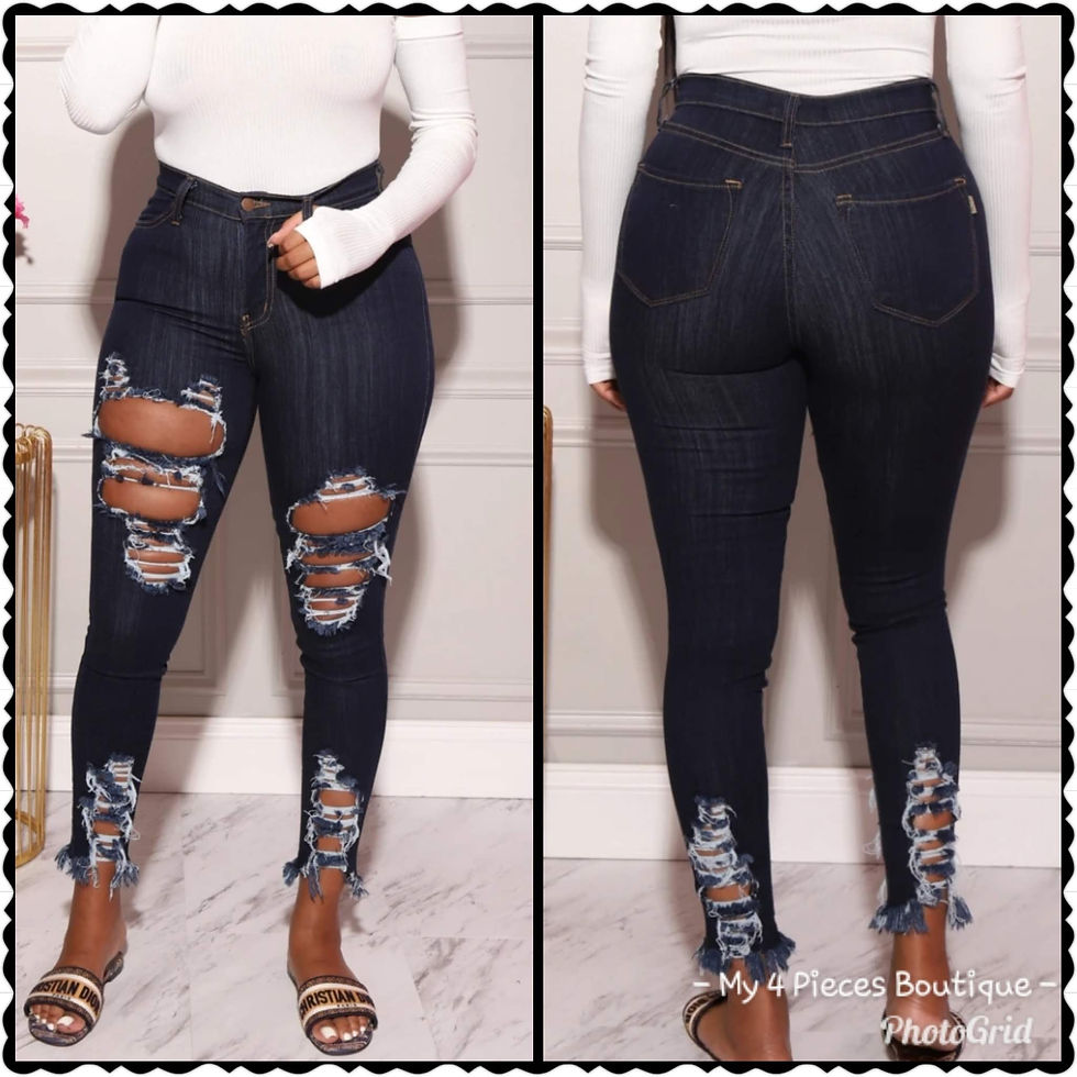 Thumbnail: YOU SEE ME COMING DISTRESSED JEANS