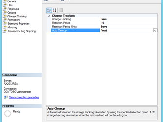Dynamics AX change tracking