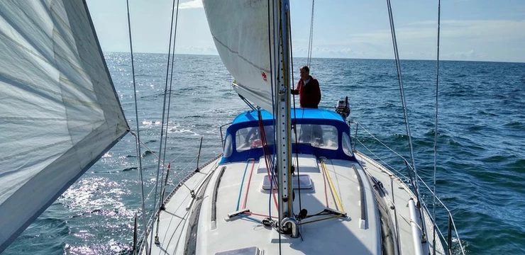 A sunny day sailing in the Irish Sea